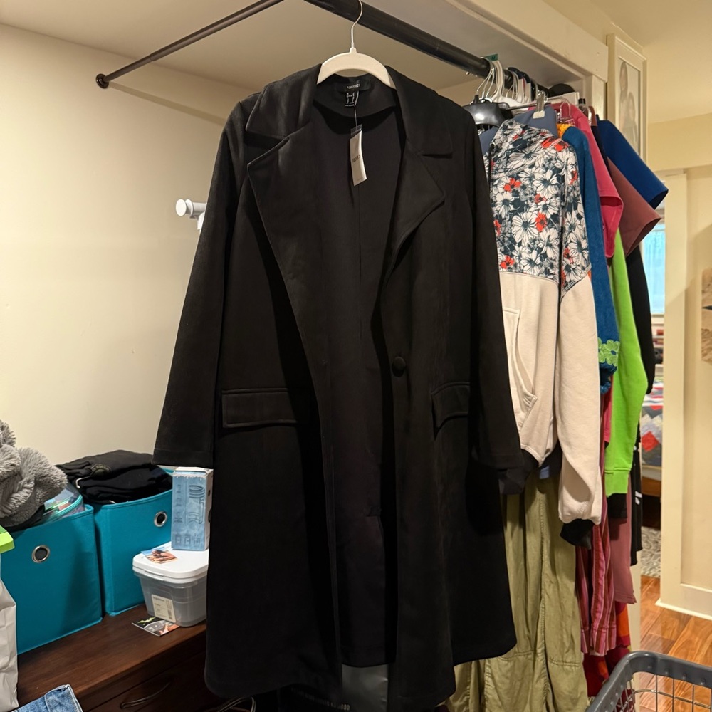 Forever 21 Black Long Coat
